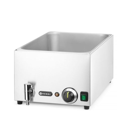 Hendi vízfürdős melegentartó, GN1/1, asztali, leeresztő csappal 