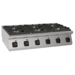 Tűzhely, asztali, 700-as, gázüzemű, 6 égős
