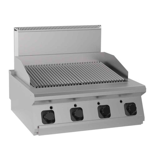 Rostlap, gázüzemű, lávaköves, asztali, 2 zónás, 12 kW