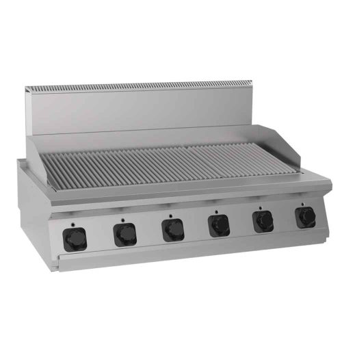 Rostlap, gázüzemű, lávaköves, asztali, 3 zónás, 18 kW