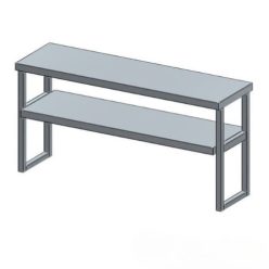 Átadó polc, kétszintes, 130x35x60 cm