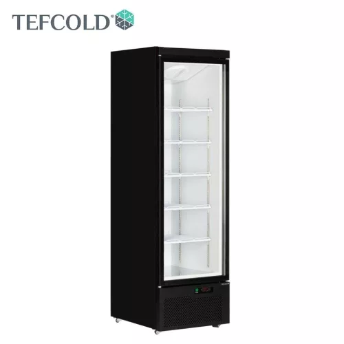 Tefcold hűtővitrin, 614 literes, üvegajtós, fekete