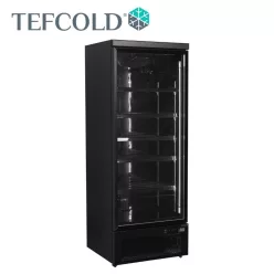   Tefcold hűtővitrin, 614 literes, üvegajtós, kívül-belül fekete