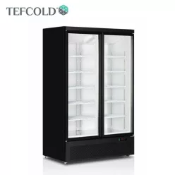 Tefcold hűtővitrin, 1081 literes, üvegajtós, fekete