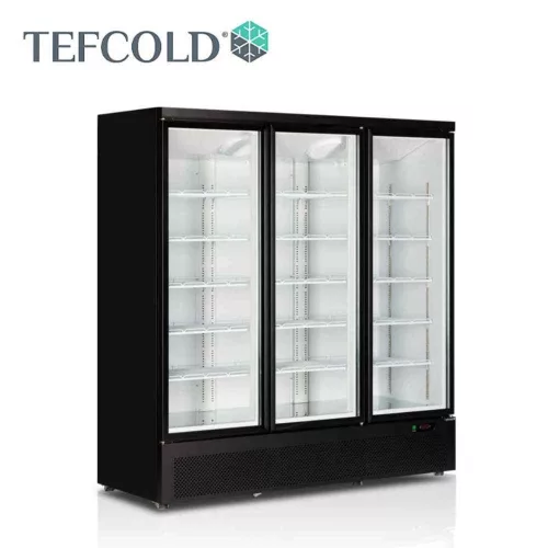 Tefcold hűtővitrin, 1664 literes, üvegajtós, fekete