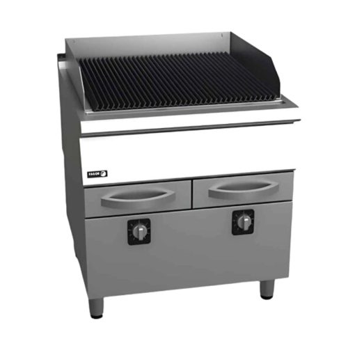 Fagor grillsütő, elektromos, 2 zóna, álló, lágyacél