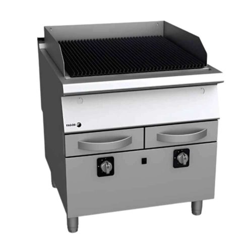 Fagor grillsütő, gázüzemű, 2 zóna, álló, inox