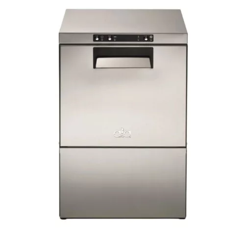 Ata pohármosogató gép, fronttöltéses, beépített vízlágyítóval, 40x40 cm-es kosár