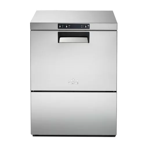 Ata ipari ipari tányér és pohármosogató gép, fronttöltéses, beépített vízlágyítóval, 50x50 cm-es kosár