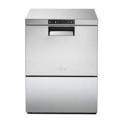   Ata ipari tányér és pohármosogató gép, fronttöltés, leeresztő szivattyú, mosószeradagoló, 50x50 cm-es kosár