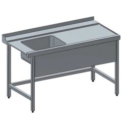 Bevezető asztal 50x40x25 cm medencével, 120x70x85 cm