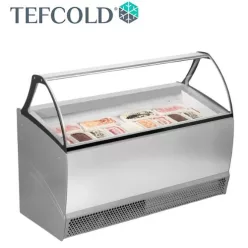   Tefcold Bermuda fagylaltpult, ventillációs hűtéssel, 13 tégelyes, alsó tárolórekesszel