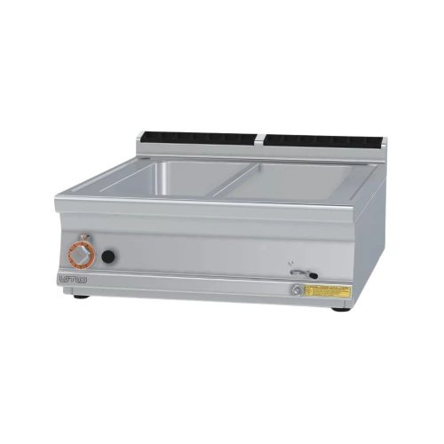 Lotus melegentartó, gázüzemű, 1 medencés, GN2/1 GN1/3, asztali