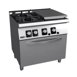   Fagor tűzhely, gázüzemű, 2 zónás, francia lappal, 27,1 kw, GN2/1