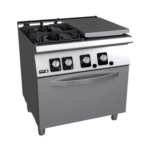 Fagor tűzhely, gázüzemű, 2 zónás, francia lappal, 27,1 kw, GN2/1