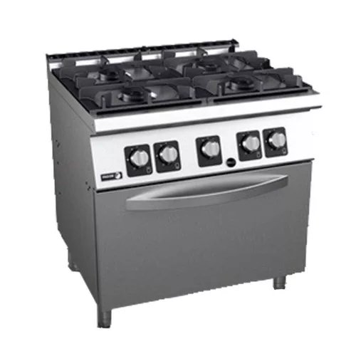 Fagor tűzhely, gázüzemű, GN/1 elektromos statikus sütővel