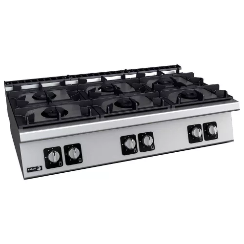 Fagor tűzhely, gázüzemű, 6 zónás, asztali, 37,0 kw