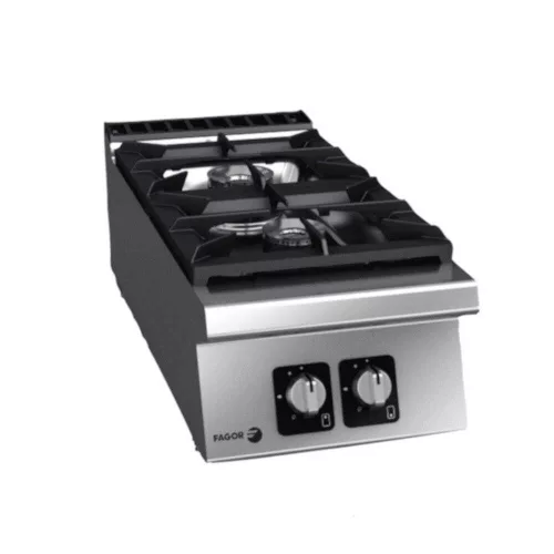 Fagor tűzhely, gázüzemű, 2 zónás, asztali, 18,2 kw, nagy teljesítményű égők (8 kw+10,2 kw)