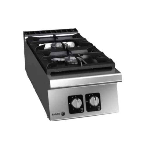 Fagor tűzhely, gázüzemű, 2 zónás, asztali, 20,4 kw, nagy teljesítményű égők (2x10,2 kw)