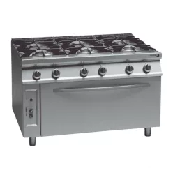   Fagor tűzhely, gázüzemű, 6 zónás, 55,95 kw, panorámás sütő