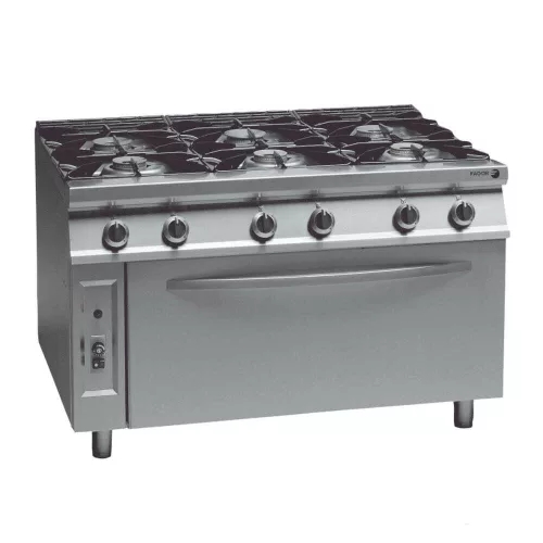 Fagor tűzhely, gázüzemű, 6 zónás, 55,95 kw, panorámás sütő