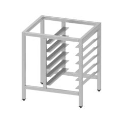   Rozsdamentes kombi sütő állvány, váz szerkezet összekötőkkel, 1 sor tepsi tartó sínrendszerrel