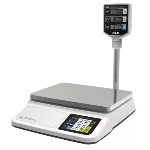 Árszorzós asztali mérleg, 15 kg-os méréshatár, lcd kijelző, tornyos
