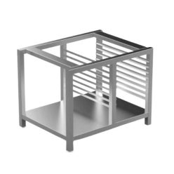   Rozsdamentes kombi sütő állvány, váz szerkezet alsó polccal, 1 sor tepsi tartó sínrendszerrel