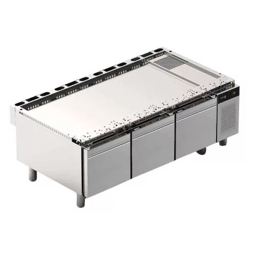 Fagor hűtött alátét munkaasztal, 160x70x59 cm, 3Fiókos