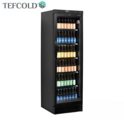 Tefcold hűtővitrin, 372 literes, üvegajtós, fekete