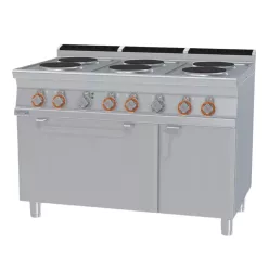   Lotus tűzhely, elektromos, 6 zónás, körlapos, elektromos statikus sütővel, tárolóval