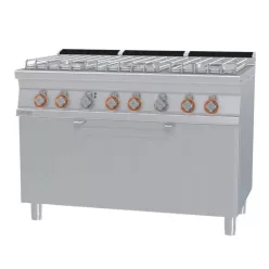   Lotus tűzhely, gázüzemű, 6 égőfejjel, elektromos statikus sütővel