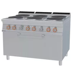   Lotus tűzhely, elektromos, 6 zónás, körlapos, statikus sütővel, 30,2 kw