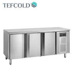   Tefcold mélyhűtött munkaasztal, felhajtás nélkül, 3 ajtós, GN1/1, 1795x700x880 mm