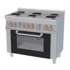   Lotus tűzhely, elektromos, 6 zónás, körlap, multifunkciós sütővel, GN1/1