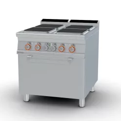   Lotus tűzhely, elektromos, 4 szögletes zóna, statikus sütővel, GN2/1, 22,7 kw