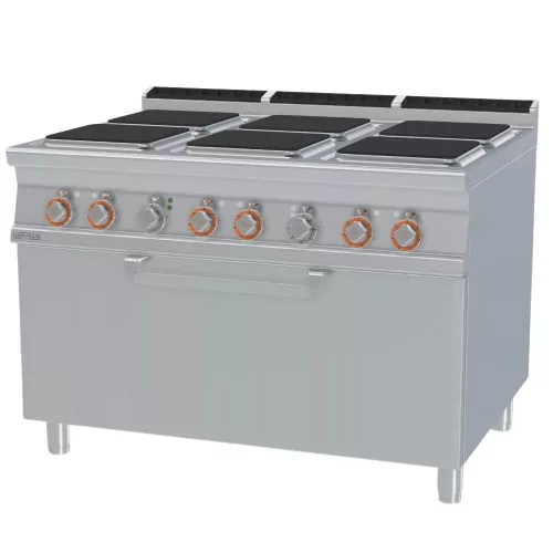 Lotus tűzhely, elektromos, 6 zónás, szögletes, statikus sütővel