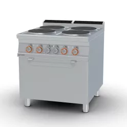   Lotus tűzhely, elektromos, 4 zónás, körlap, légkeveréses sütővel, GN1/1, 19,32 kw