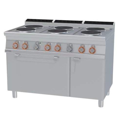 Lotus tűzhely, elektromos, 6 zónás, körlap, légkeveréses sütővel, GN1/1, tárolóval