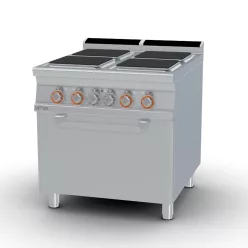   Lotus tűzhely, elektromos, 4 szögletes zóna, légkeveréses sütővel, GN1/1, 21,32 kw