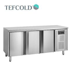   Tefcold hűtött munkaasztal, felhajtás nélkül, 3 ajtós, GN1/1, 1795x700x880 mm
