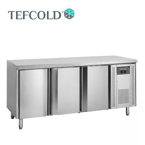 Tefcold hűtött munkaasztal, felhajtás nélkül, 3 ajtós, GN1/1, 1795x700x860 mm