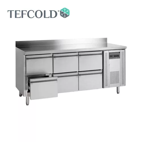 Tefcold hűtött munkaasztal, 6xGN1/1db fiókkal