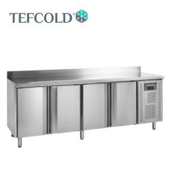  Tefcold hűtött munkaasztal, felhajtással, 4 ajtós, GN1/1, 2230x700x960 mm