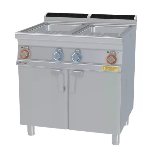 Lotus ipari tésztafőző, 700-as, elektromos, 2x25 liter, manuális vízfeltöltés, tárolóval