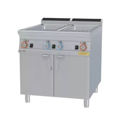 Lotus ipari tésztafőző, 900-as, gázüzemű, 2x40 liter, manuális vízfeltöltés, tárolóval