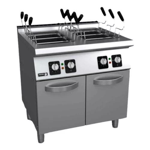 Fagor ipari tésztafőző, 700-as, elektromos 2x40 liter, 2 medencés, 6 kosaras