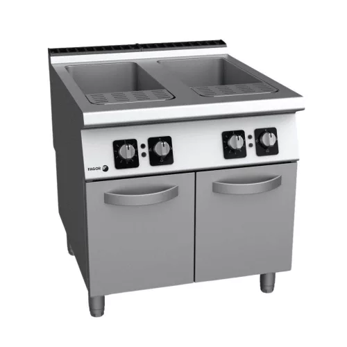 Fagor ipari tésztafőző, 900-as, elektromos, 2x40 liter, 2 medencés, 6 kosaras
