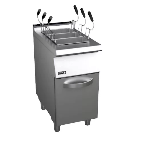 Fagor ipari tésztafőző, 700-as, gázüzemű, 1x40 liter, 1 medencés, 3 kosaras
