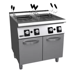   Fagor ipari tésztafőző, 700-as, gázüzemű, 2x26 liter, 2 medencés, 4 kosaras